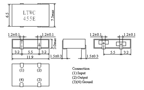 LTWC455E陶瓷滤波器