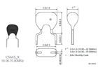 CSALS-X,进口陶瓷谐振器,村田插件晶振